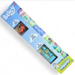Bluey Imaginmat Deluxe Felt Play Mat Map + 1 Car Vehicle & 4 Road Accessories
